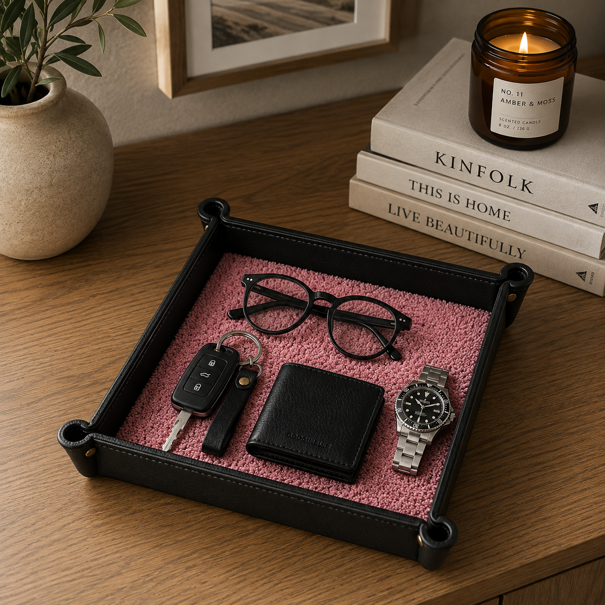 Rugzy Wool Tray — Pink lab