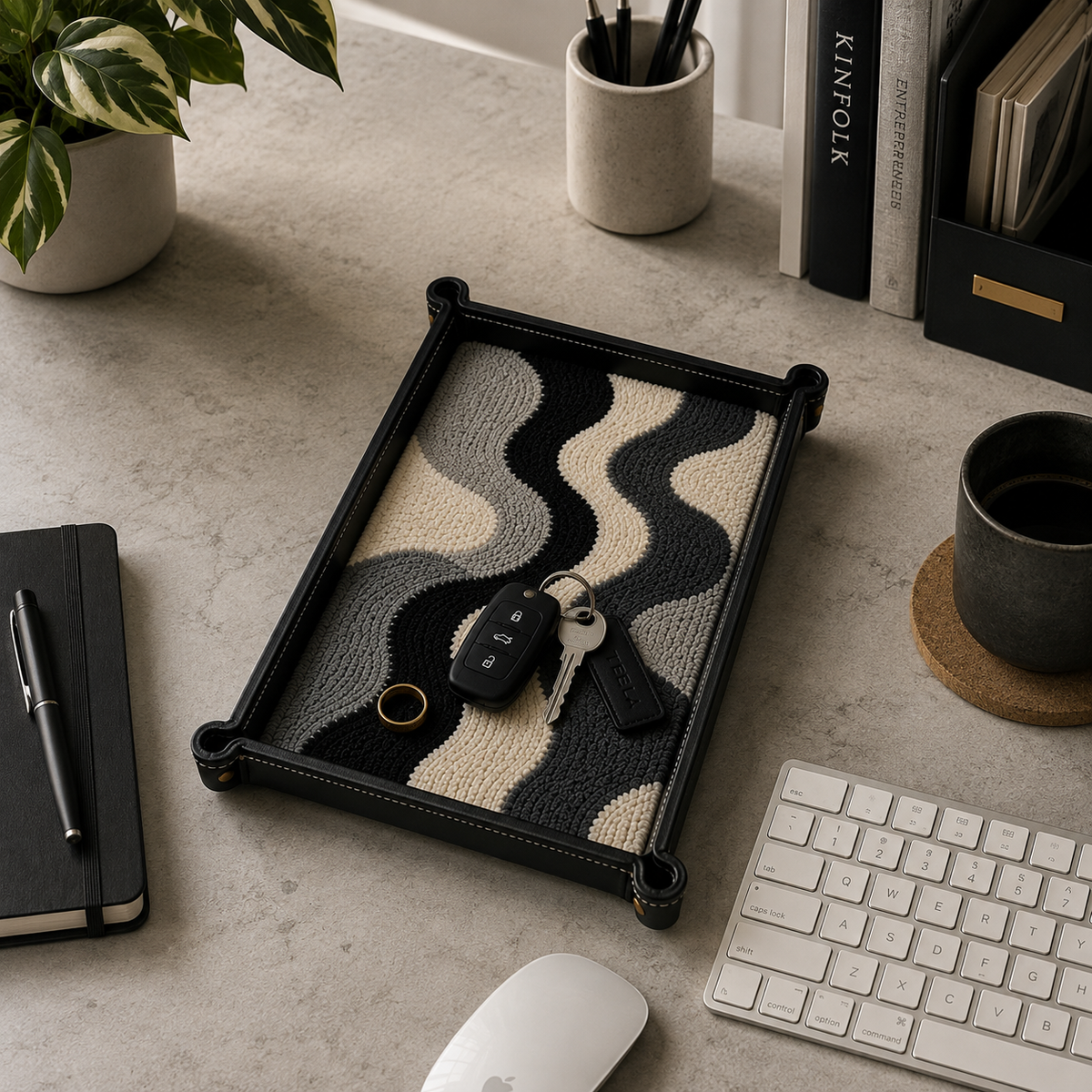 Rugzy Wool Tray — Grey storm