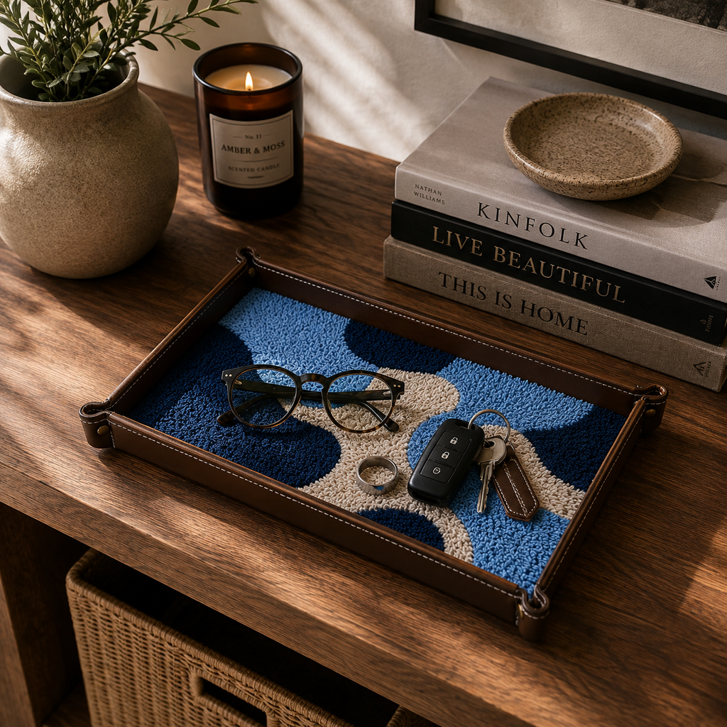 Rugzy Wool Tray — Blu bubble