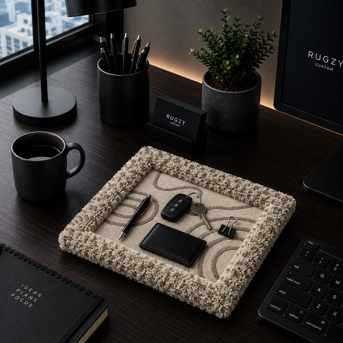 Rugzy Wool Tray — Conchiglia — svuotatasche in lana Rugzy (immagine 2)