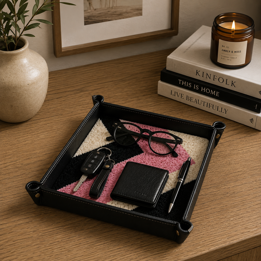Rugzy Wool Tray — Pink tribe