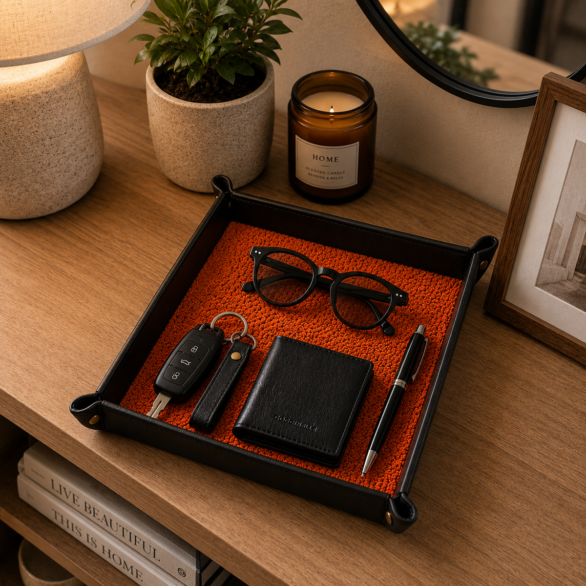 Rugzy Wool Tray — Orange