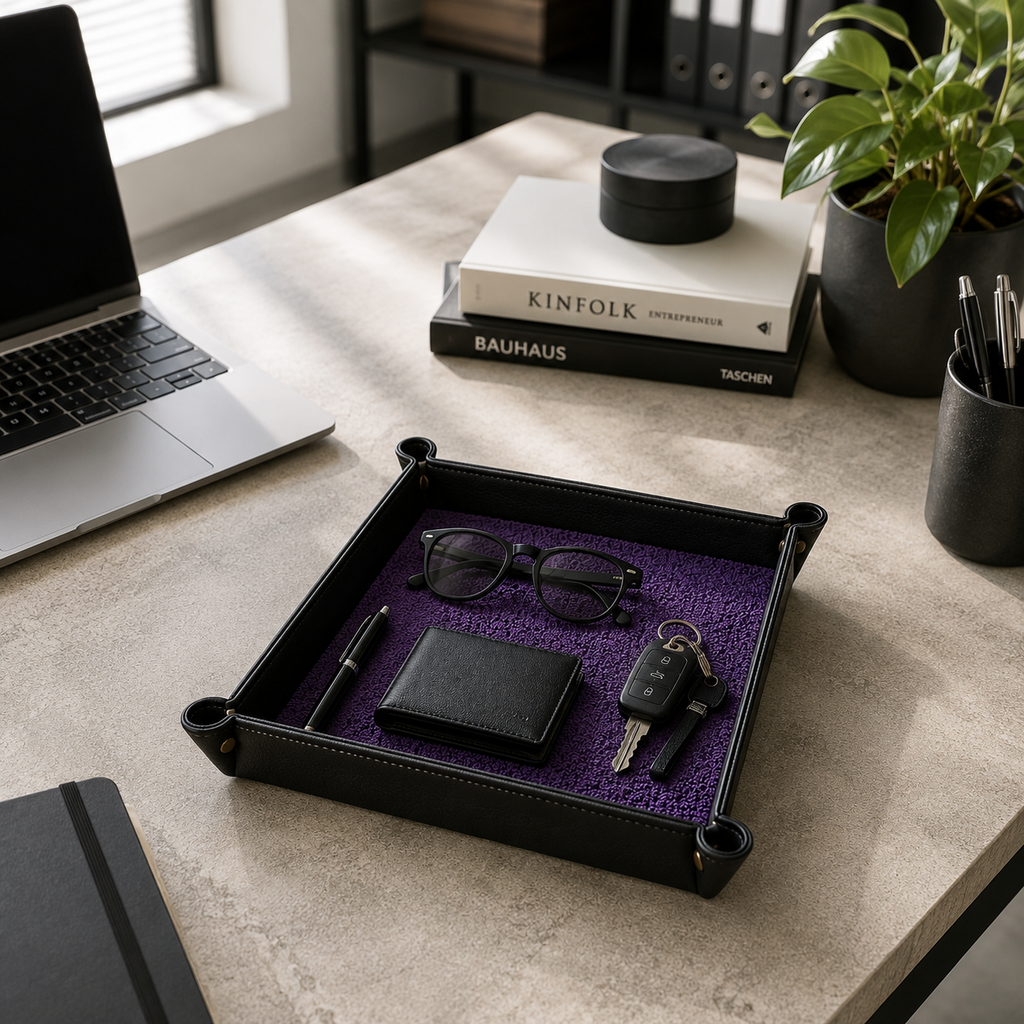 Rugzy Wool Tray — Purple mono