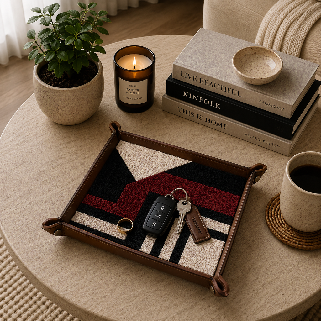 Rugzy Wool Tray — Red tribe — svuotatasche in cuoio Rugzy (immagine 2)