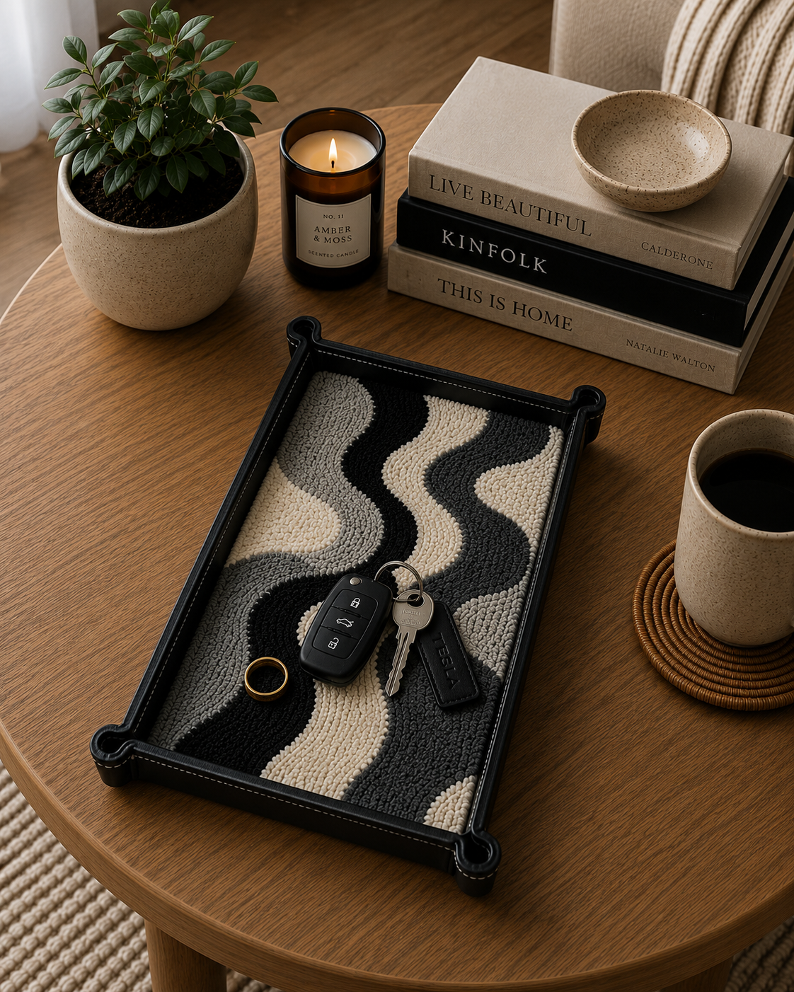 Rugzy Wool Tray — Grey storm