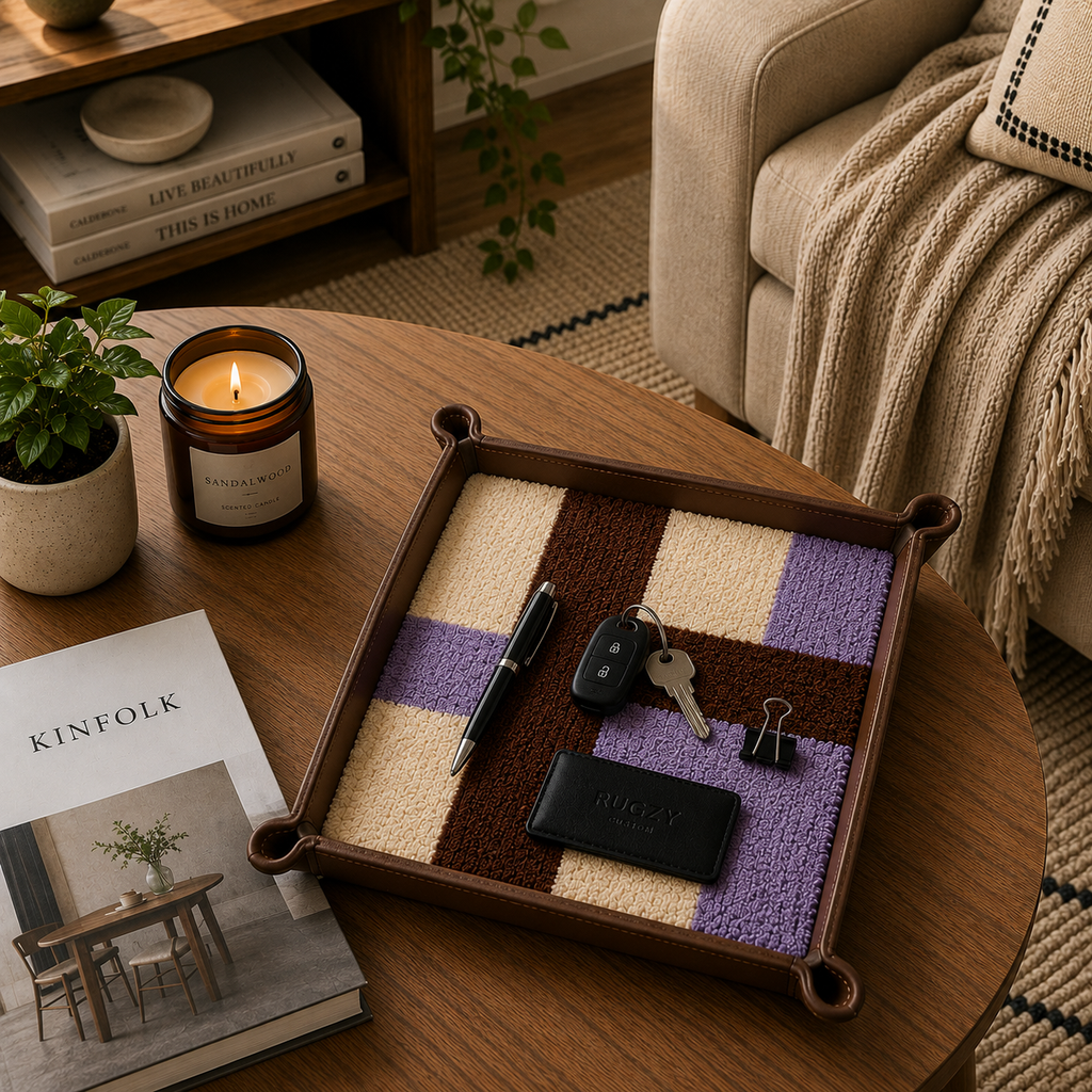 Rugzy Wool Tray — Brown gum — svuotatasche in cuoio Rugzy (immagine 2)
