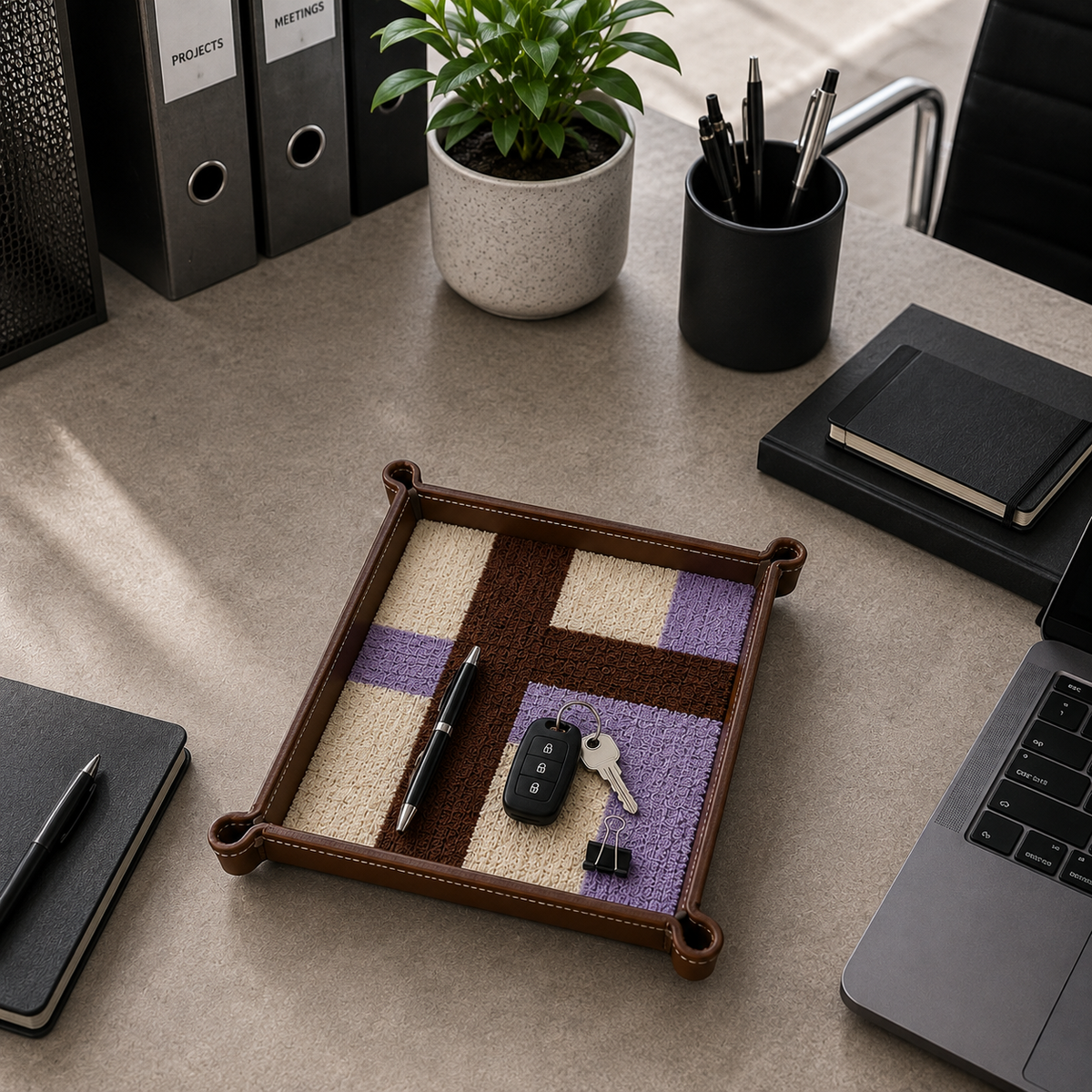 Rugzy Wool Tray — Brown gum — svuotatasche in cuoio Rugzy (immagine 3)