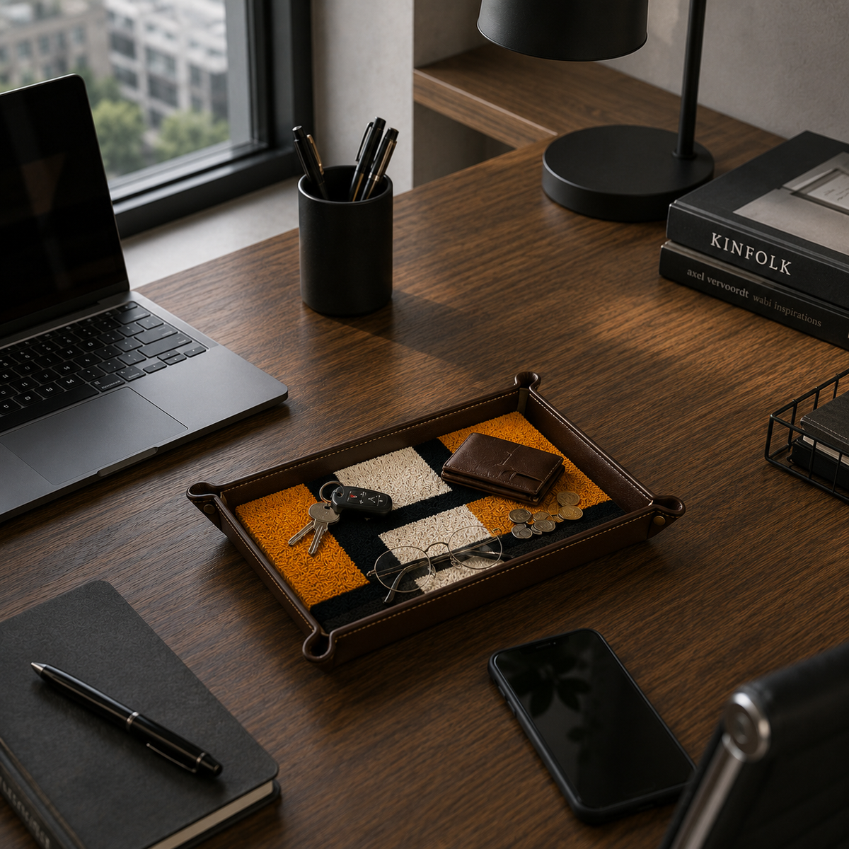 Rugzy Wool Tray — Yellow tribe — svuotatasche in cuoio Rugzy (immagine 3)