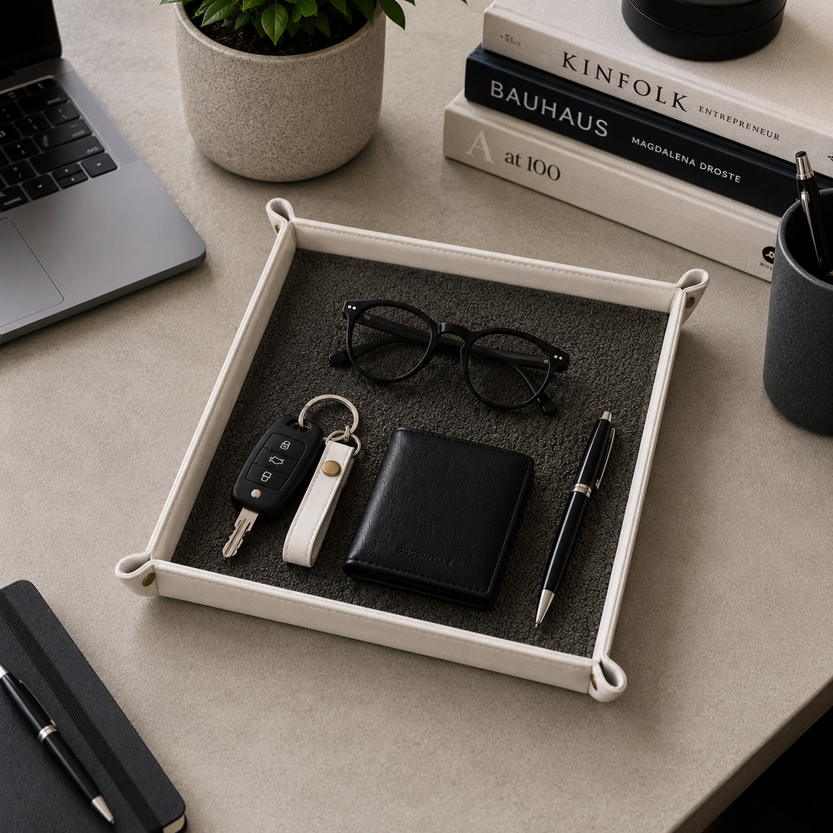 Rugzy Wool Tray — Cement