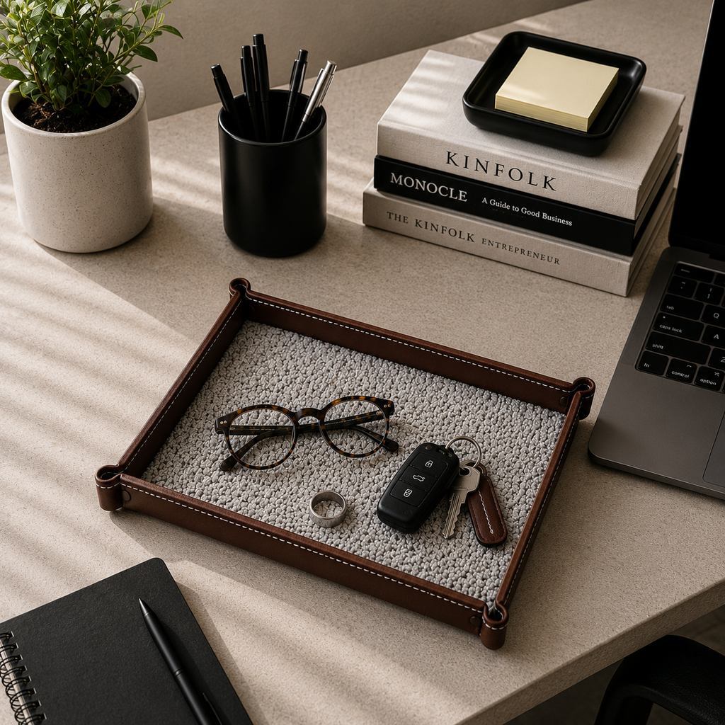 Rugzy Wool Tray — Trace