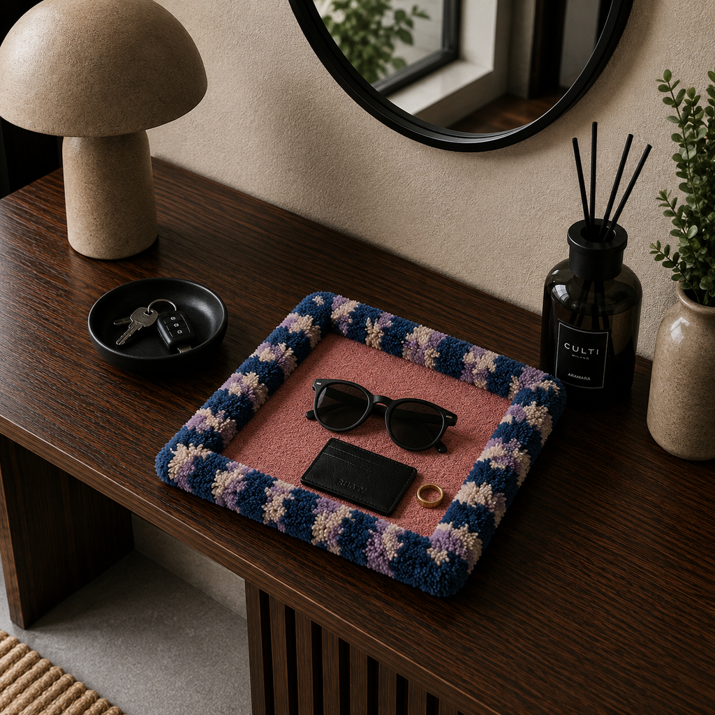 Rugzy Wool Tray — Corallo — svuotatasche in lana Rugzy (immagine 3)
