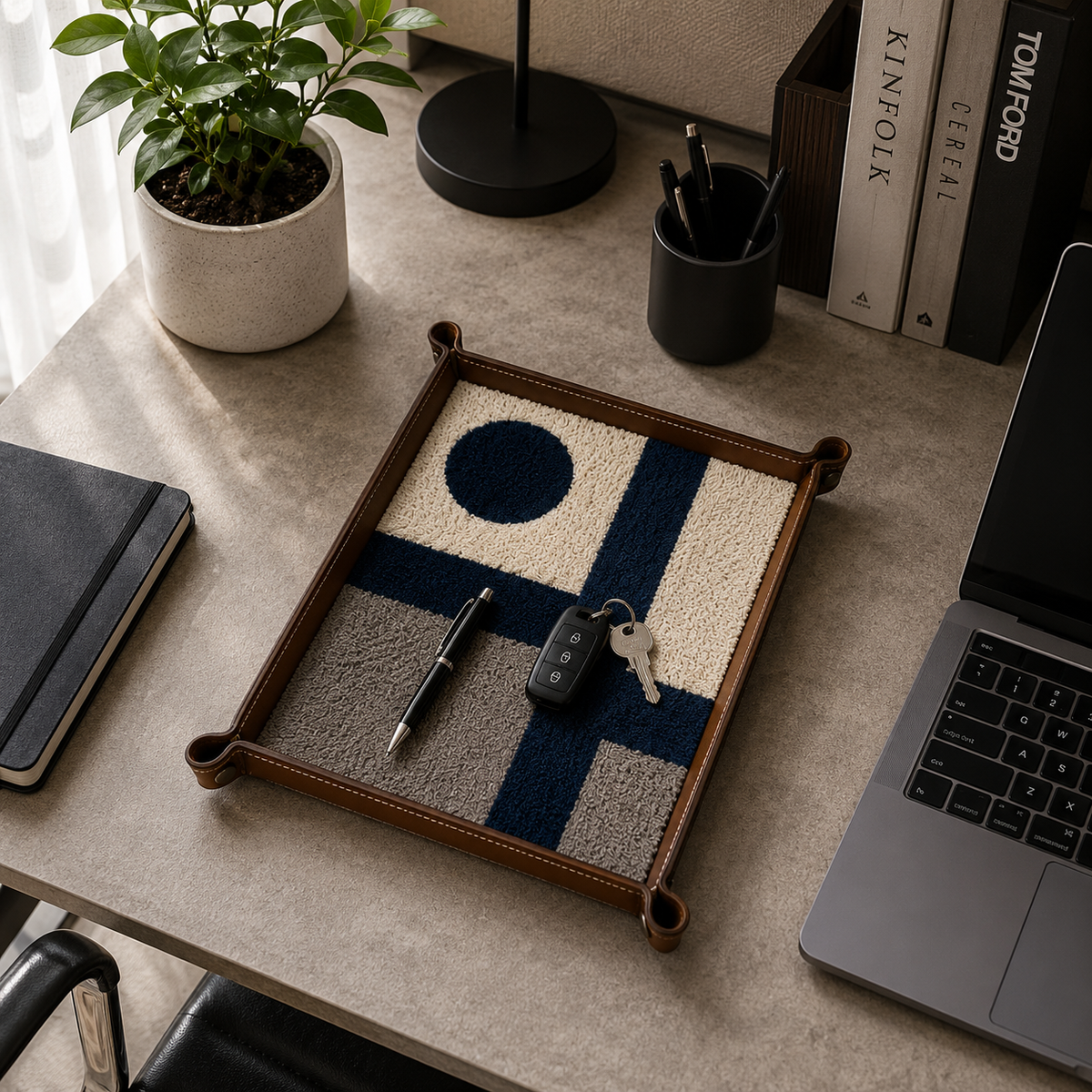 Rugzy Wool Tray — Grey smoke — svuotatasche in cuoio Rugzy (immagine 2)