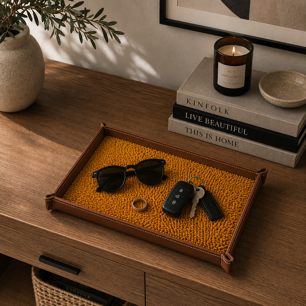 Rugzy Wool Tray — Senape