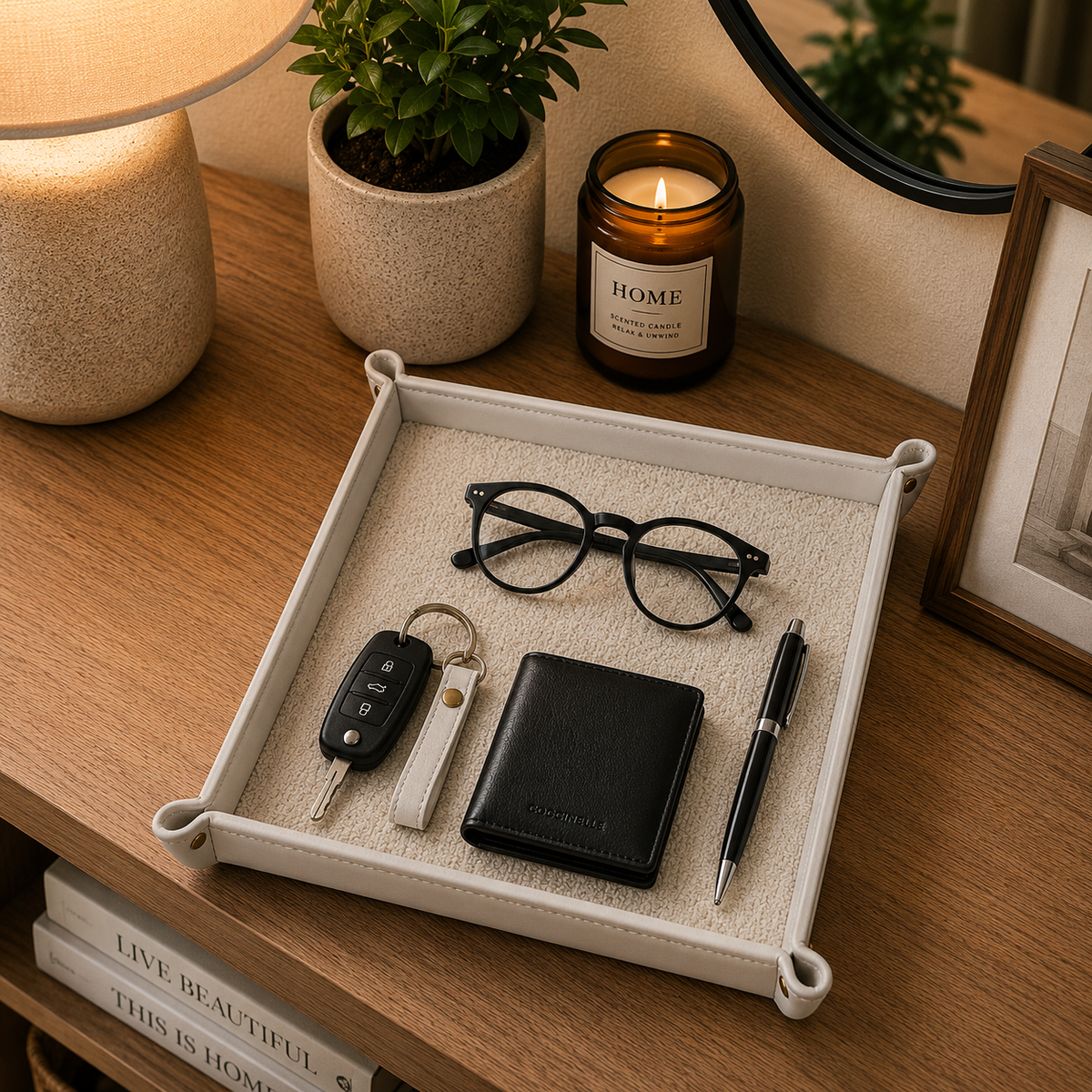 Rugzy Wool Tray — Snow