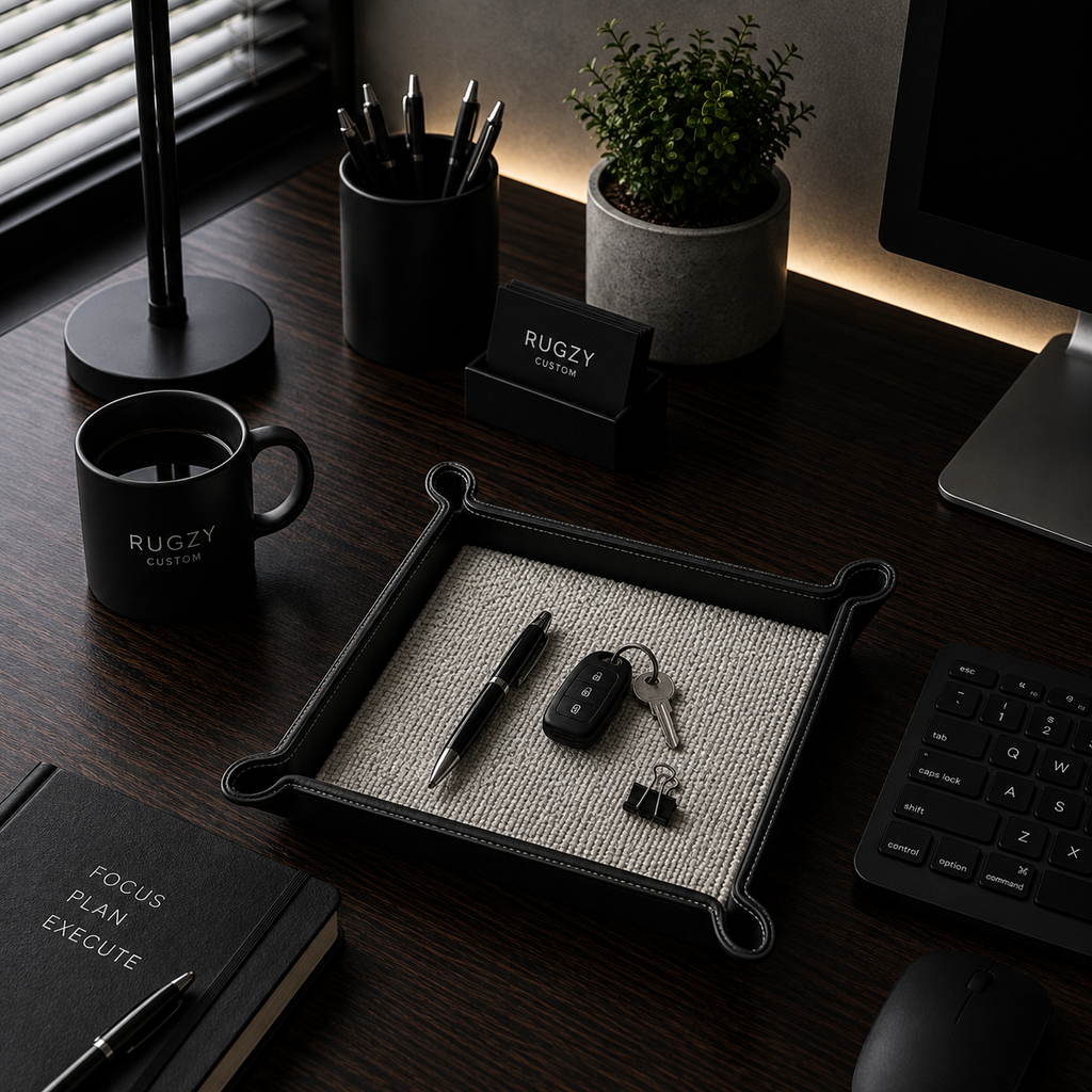 Rugzy Wool Tray — Moon — svuotatasche in cuoio Rugzy (immagine 2)