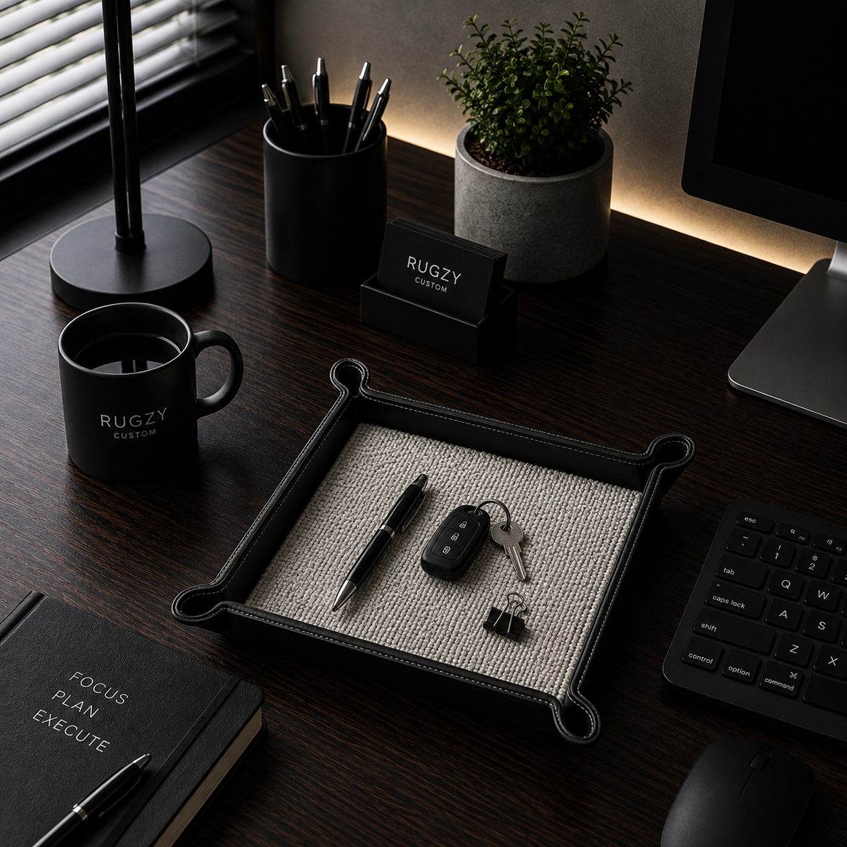 Rugzy Wool Tray — Moon — svuotatasche in cuoio Rugzy (immagine 2)