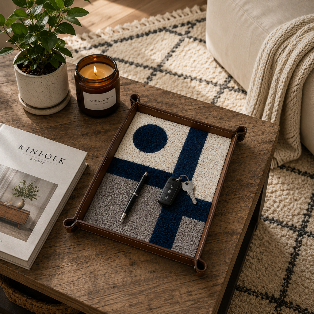 Rugzy Wool Tray — Grey smoke — svuotatasche in cuoio Rugzy (immagine 3)