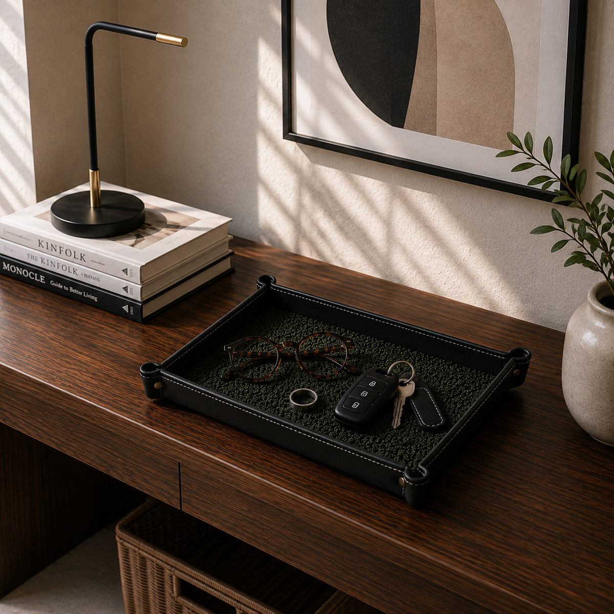 Rugzy Wool Tray — Forest
