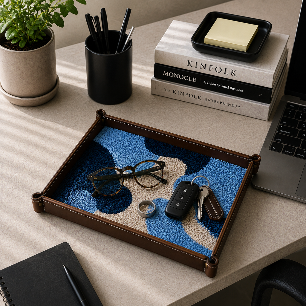 Rugzy Wool Tray — Blu bubble