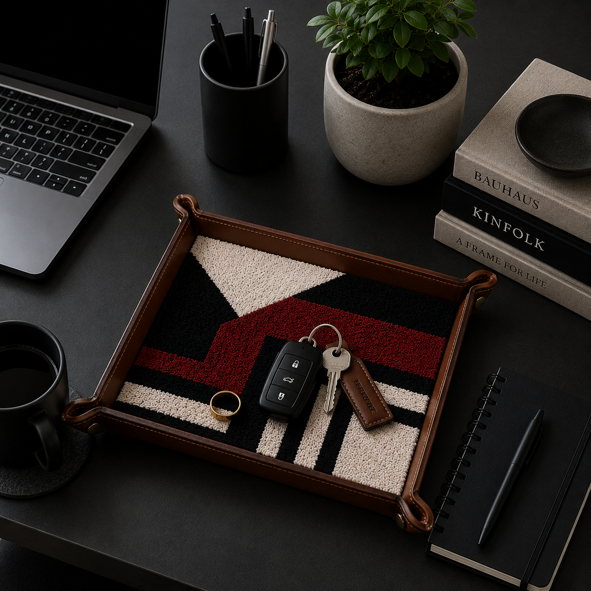 Rugzy Wool Tray — Red tribe — svuotatasche in cuoio Rugzy (immagine 3)