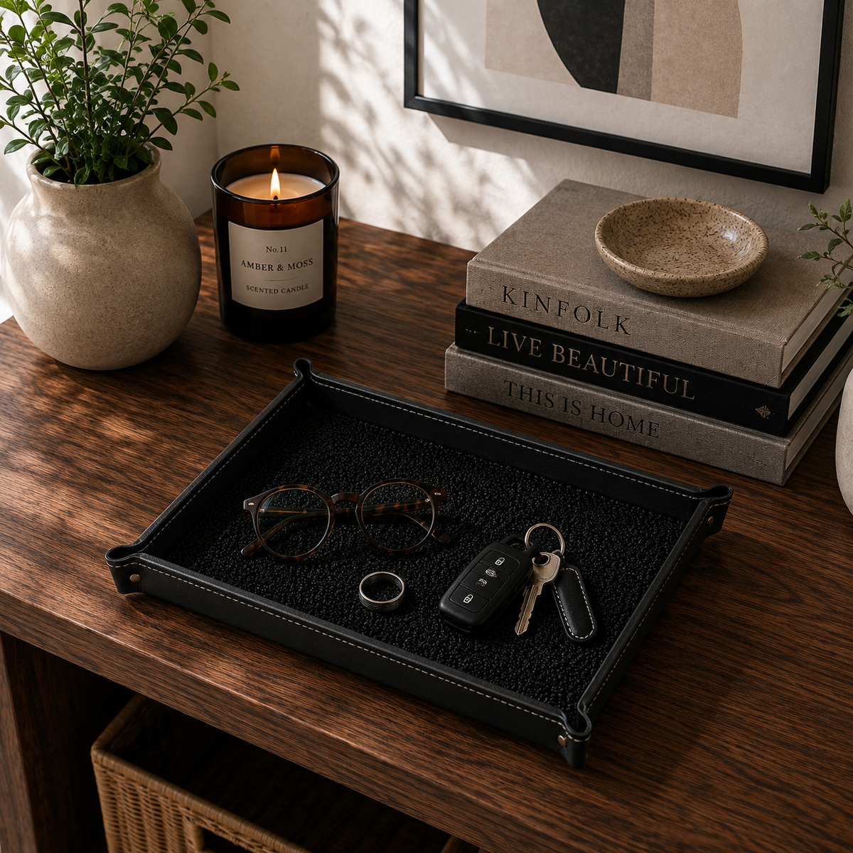 Rugzy Wool Tray — Grid