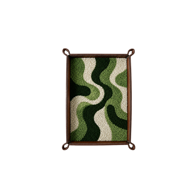 Rugzy Wool Tray — Green storm