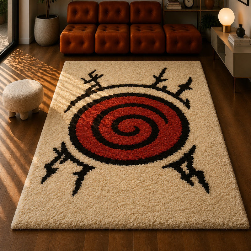 RED SPIRAL — tappeto tufting fatto a mano Rugzy (immagine 2)