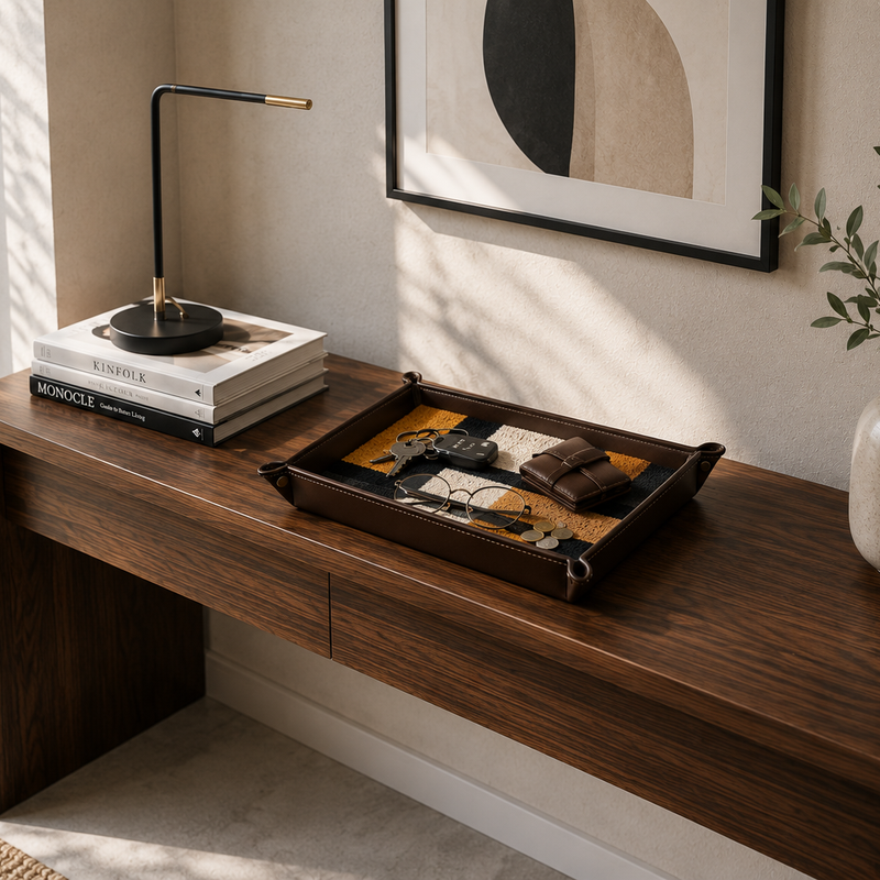 Rugzy Wool Tray — Yellow tribe — svuotatasche in cuoio Rugzy (immagine 2)